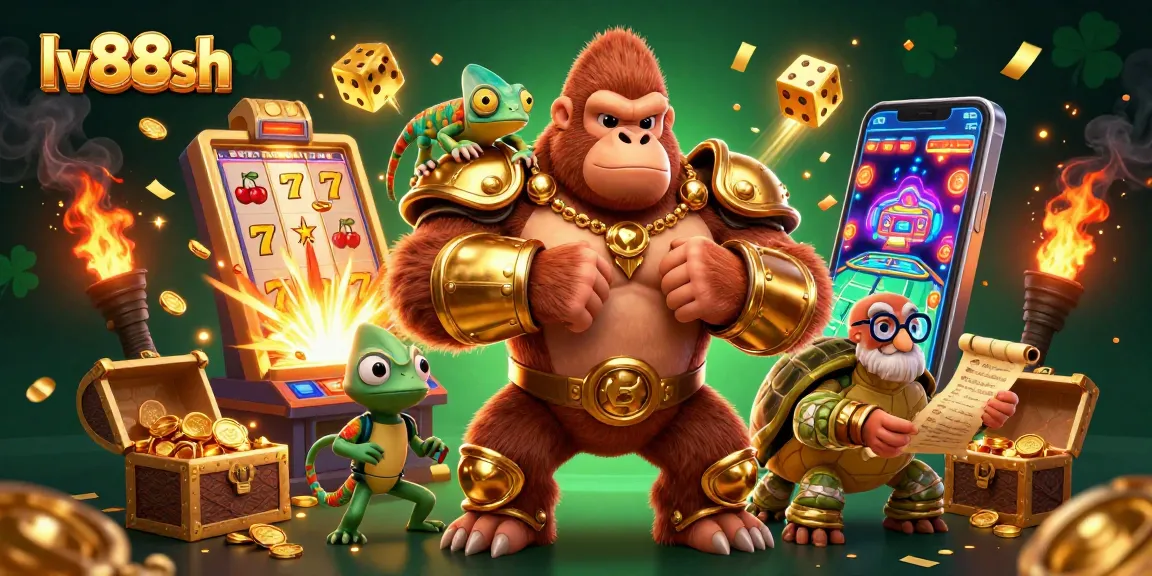 Experience the thrilling action of lv88sh with a vibrant 3D casino scene featuring dynamic characters and gaming elements.