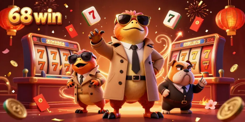 Experience the thrilling 68 win casino scene with raptors sneaking into a VIP lounge amidst a whirlwind of gaming elements.