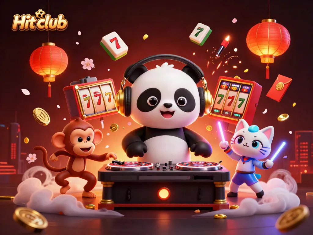Experience the excitement of Hit club with vibrant characters and casino elements in action.